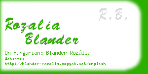 rozalia blander business card